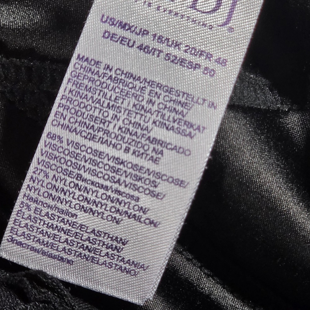 NYDJ Ponte Knit Trousers Womens 16 Black Lift‎ Tuck Slim Workwear M11Z2020 - Picture 6 of 9